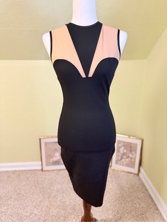 Torn by Ronny Kobo Dresses & Skirts - Torn by Ronny Kobo Black Illusion Mesh Panel Sweetheart Midi Dress Small Y2K